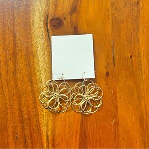 Gold-tone Flower Earrings